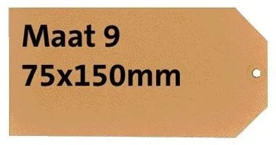 Produktbild von rillprint Warenanhänger 75 x 150 mm kraft braun