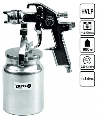 Immagine prodotto di Pistola a spruzzo VOREL HVLP con serbatoio da 1000 ml