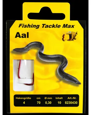 Produktbild von FTM Haken gebunden Aal 70cm - Aalhaken, Größe/Durchmesser/Inhalt:Gr. 4 / 0.30mm / 10 Stück