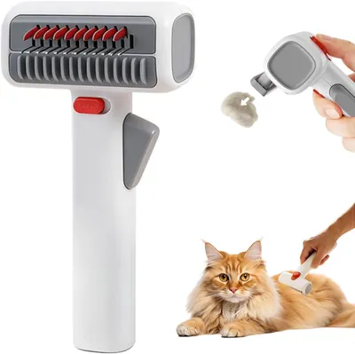 Produktbild von Pflegekamm 2-in-1, selbstentwirrend, Edelstahl, für lang- und kurzhaarige Hunde und Katzen