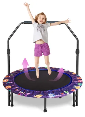Kinder-Trampolin 91 cm mit Handgriff und Sicherheitspolster