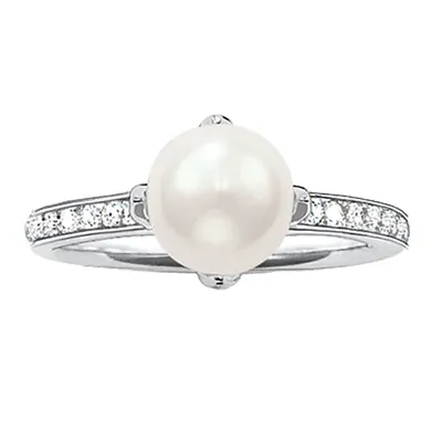 Produktbild von Thomas Sabo TR2054-167-14 Perlen-Ring Damen Sterling-Silber Gr. 56
