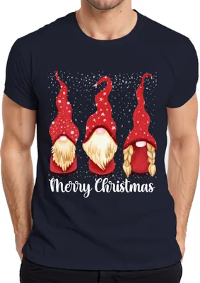 Produktbild von Merry Christmas schwedische Weihnachten - Gnome Weihnachtsgeschenk Christmas Herren T-Shirt, Navy, S