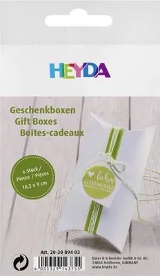 Produktbild von HEYDA Geschenkbox Karton groß weiß 6 Stück