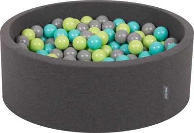 Produktbild von KiddyMoon Bällebad 90x30cm 200 Bälle ∅7cm Rund Bällepool Mit Bunten Bällen Für Babys Und Kinder