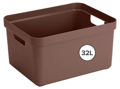 Obrázok produktu pre Úložná nádoba Sigma Home, objem 32 litrov, farba čokoládová