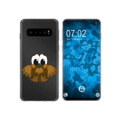 Produktbild von PhoneNatic Case kompatibel mit Samsung Galaxy S10 Silikon-Hülle Cutiemals Eule M9