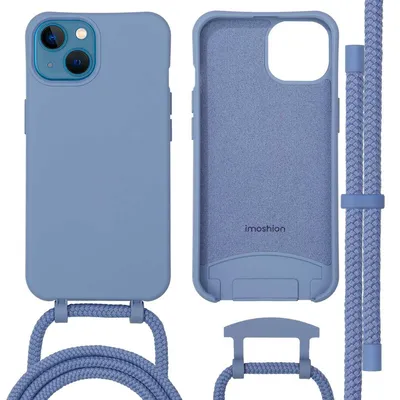 Immagine prodotto di imoshion Cover posteriore colorata con catena rimovibile per cellulare e MagSafe iPhone 13 - Ash Blue