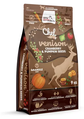 Obrázok produktu pre SYTA MICHA Chef Jelen s brusnicou a tekvicovými semienkami - suchá krmivo pre psov - 9 kg