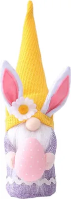 Produktbild von Ostern Plüsch Osterhase mit Osterei, 1 Stück Osterhasenwichtel, Osterwichtel Plüsch, Osterhasen Weihnachtsdeko zum Dekorieren Dekor