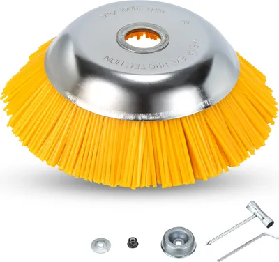 Produktbild von Fiqops Unkrautbürste Motorsense 8 Zoll Aufnahme Freischneider Nylonbürste 25,4x200mm Wildkrautbürste