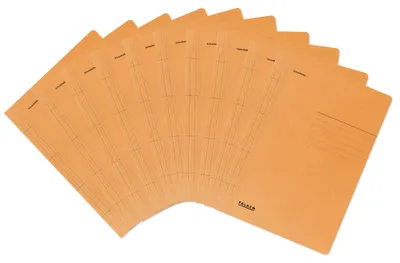 Obrázek produktu pro Pořadač A4, 250 g/m², manilový karton, oranžový, balení po 100 kusech