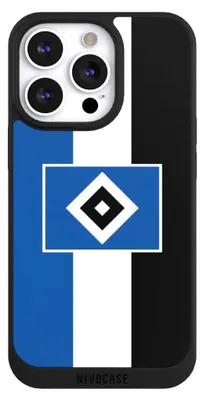 Produktbild von NIVOCASE Handyhülle für Apple iPhone 13 Pro  Hülle NIVOpure Case Schwarz HSV Hamburger SV Streifen