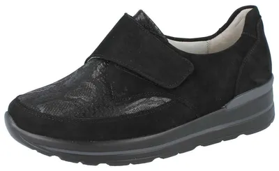 Produktbild von WALDLÄUFER M-Sarah Damen Kletthalbschuhe schwarz Nubukleder - Größe: UK 5