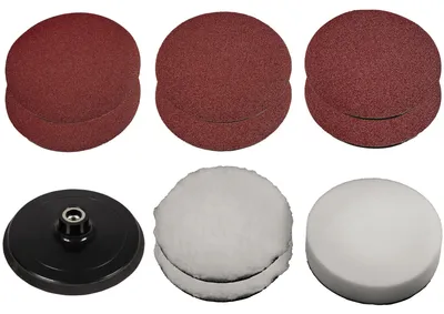 Zdjęcie produktu dla Einhell 2093245, Zestaw akcesoriów, Uniwersalne, Brązowy, Biały, Okrągły, 15 cm, 9 szt.