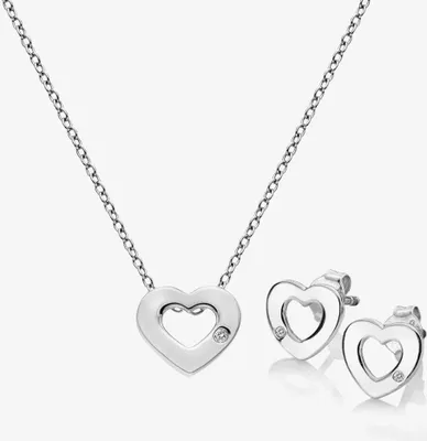 Produktbild von Hot Diamonds Diamond Amulets Heart Pendant SS136 Schmuck Set