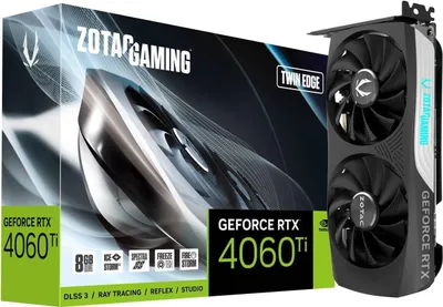 Produktbild von ZOTAC GAMING GeForce RTX 4060Ti TwinEdge 8GB GDDR6X Grafikkarte 3xDP/HDMI