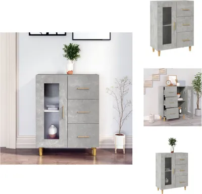 Produktbild von vidaXL Sideboard Betongrau 69,5x34x90 cm Holzwerkstoff -  Sideboards