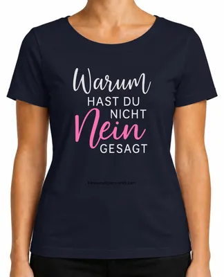 Immagine prodotto di Perché non hai detto no regalo sarcastico e divertente Maglietta da donna JGA, Navy, L