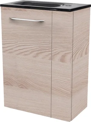 Produktbild von Fackelmann SBC B. CLEVER Gäste WC Set 2-teilig 45 cm, Braun hell, links,  Glas anthrazit