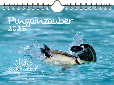 Produktbild von Pinguinzauber DIN A5 Wandkalender für 2025 Pinguin - Seelenzauber