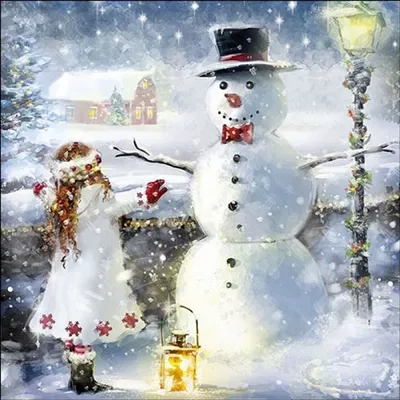Produktbild von RP 20 Servietten Embrace - Große Umarmung im Winter 33x33cm