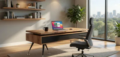 Produktbild von Moderner Schreibtisch mit klarer Linienführung und stabilem Design