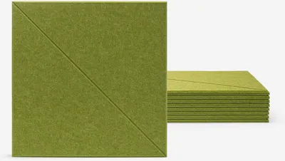 Immagine prodotto di Set di 8 pannelli fonoassorbenti decorativi 60x60cm verde Toon-V