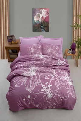 Image de L'Essentiel Linge de Maison, 471, King-Size-Bettbezug-Set (FR), Lila, 100 % POLYESTER-MICROSATIN, 240 x 220 cm