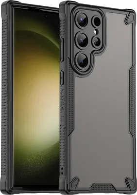 Image de Etui de protection pour Samsung Galaxy S23 Ultra, dos mat translucide, étui TPU noir