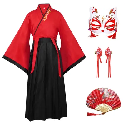 Produktbild von Traditionelle Chinesische Hanfu Kostüme für Kinder mit Haaraccessoires