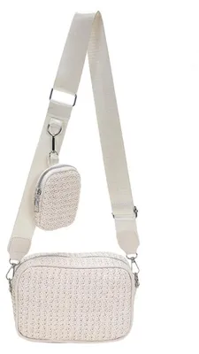 Produktbild von BWOOOWE Umhängetasche Damen Klein Strohtasche mit Breitem Schultergurt und Klein