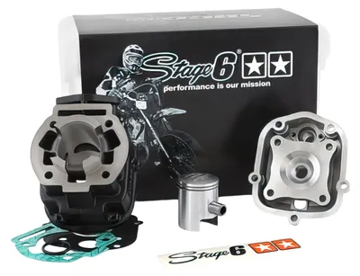 Zdjęcie produktu dla Stage6 wyścigowy szary tłok żeliwny 50cc Derbi Euro 3