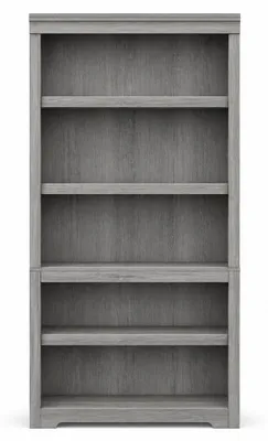 Zdjęcie produktu dla Regał na książki 5 półki otwarty regał stojący szerokość 80 cm (W800) MDF Szary Carlo rustykalny
