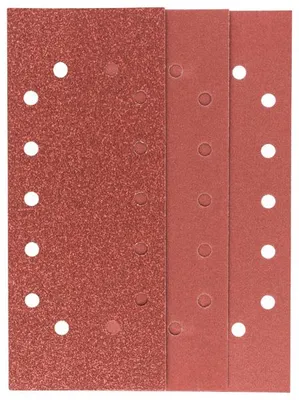 Produktbild von Schleifblatt-Set für Schwingschleifer K=60/120/180, 115x280 mm, 14 Loch, 10-tlg.
