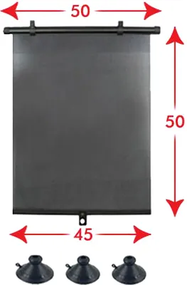 Produktbild von 2 x Auto Sonnenrollo 50cm Sonnenschutz Sonnenschutzrollo Rollo Neu