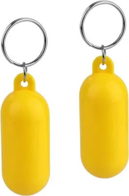 Obrázek produktu pro Plovoucí přívěsek na klíče ve tvaru lodi, 2 ks, žlutý, plast, 6,5 x 2,5 cm