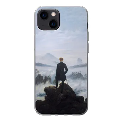 Produktbild von MuchoWow® Handyhülle Schutzhülle Hülle für iPhone 13 mini Der Wanderer über dem Nebelmeer - Caspar David Friedrich - Kunstwerk Silikon Softcase Handy Hülle - Softcase