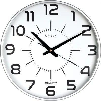 Produktbild von UNILUX Wanduhr MAXI POP GREY 400094488 +Battterie metallgrau