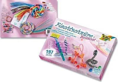 Produktbild von folia Flechtschnüre-Bastelset 197 Teile