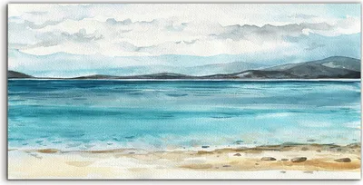 Produktbild von Coloray Acrylbild 100x50  Wandbild Acrylbilder Kunst Ozean Meer abstrakte Handmalerei