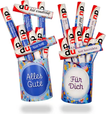 Produktbild von younikat Aufkleber-Set Alles Gute und Für Dich passend für zwei Duplo Pralinen Packungen I selbstklebend I zum Verschenken I Geburtstag I you0007