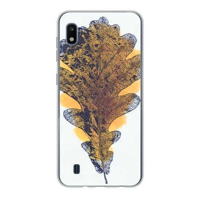 Produktbild von MuchoWow® Handyhülle Schutzhülle Hülle für Samsung Galaxy A10 Aquarell - Orange - Eichenblatt Silikon Softcase Handy Hülle - Schutzhülle