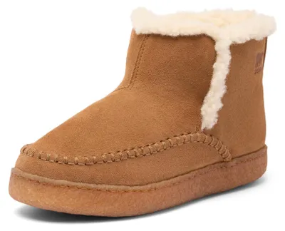 Image de Sorel - Bottines d'intérieur pour femmes, modèle Nakiska 3, en velours marron/semelle en caoutchouc, taille 38 (pointure européenne), modèle standard