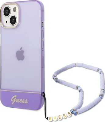 Image de Guess Guhcp14Mhgcohu Iphone 14 Plus/ 15 Plus 6.7 Fioletowy/Purple Hardcase Translucent Pearl Strap