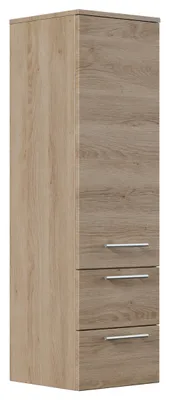 Produktbild von Hochschrank 120 cm eiche hell mit Glaseinlagen : Eiche hell Varianten: Eiche hell