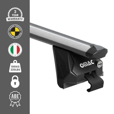 Produktbild von Dachträger Grundtäger für VW Taigo 2021-2025 100kg Aluminium Silber 2tlg ABE