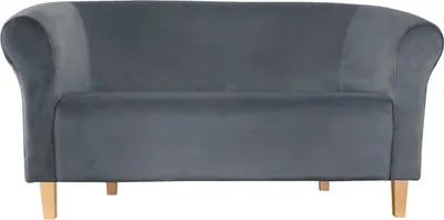 Produktbild von Sofa Milo BL14, grau, Füße aus Buche, Höhe 15 cm