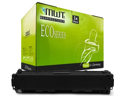 Produktbild von 1 Mehrwegtoner kompatible Lasertoner ersetzt HP CB540A 125A Schwarz