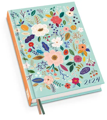 Produktbild von Blumenwiese Taschenkalender 2024 - Blumen-Design - Terminplaner mit Wochenkalendarium - Format 11,3 x 16,3 cm